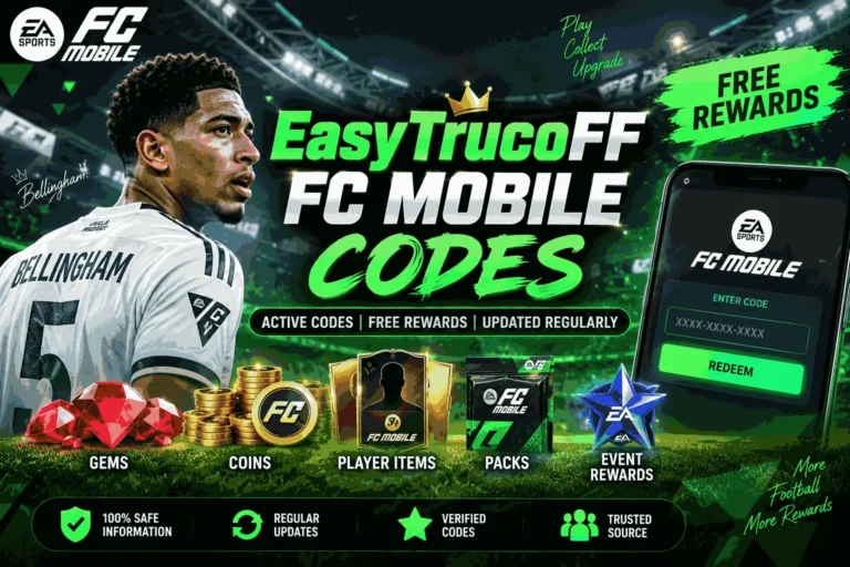 EasyTrucoFF FC Mobile Codes Today Working EasyTrucoFF FC Mobile Codes